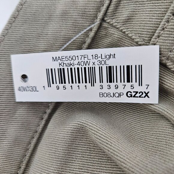 Mens Essentials Khaki Pants 40W X 30L Cotton Blend Work Casual Everyday Wear - Picture 11 of 11